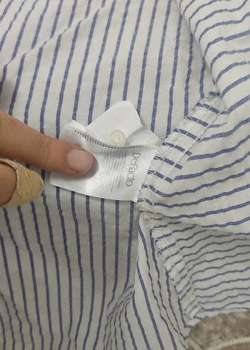 Kadın Çizgili Gömlek - Görsel 3