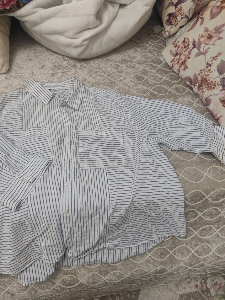 Kadın Çizgili Gömlek - Görsel 2