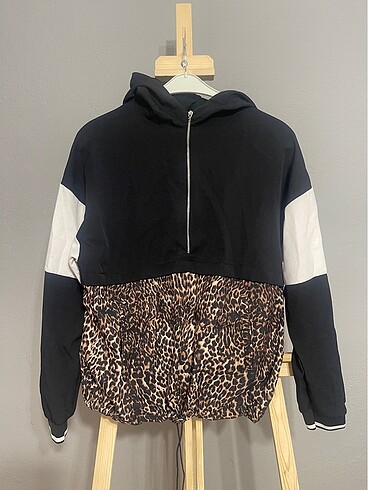 Leopar desenli sweat