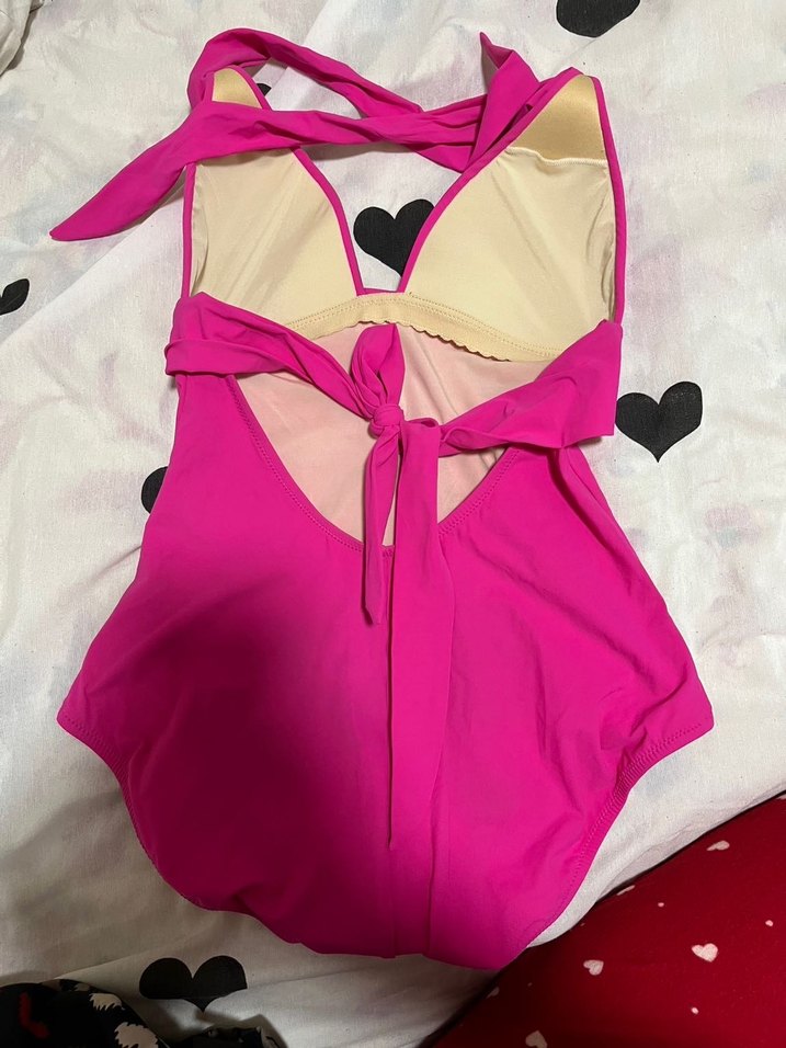 Pembe Askılı Kadın Mayo - Görsel 4