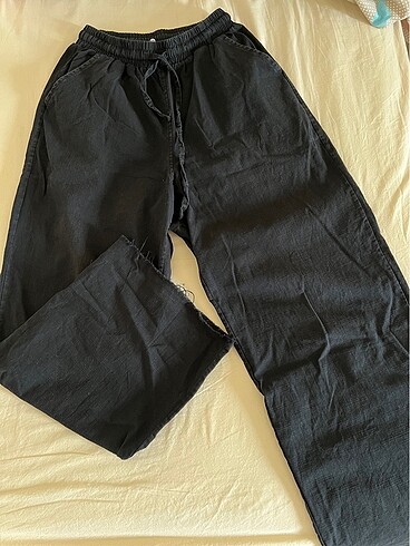 Siyah keten pantolon