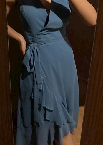 Straplez Drapeli Bordo Mezuniyet Elbisesi - Görsel 2