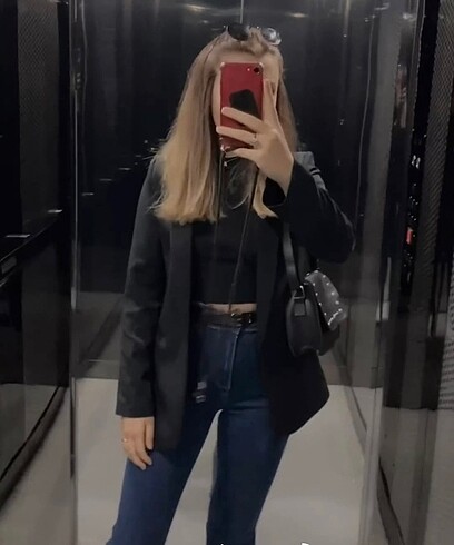 Siyah blazer ceket
