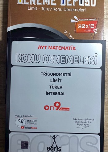 Limit Türev Deneme Kitabı Barış ve Deneme Deposu