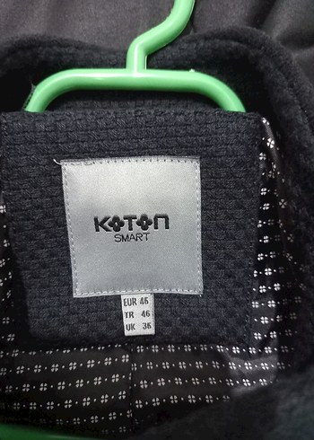 Koton Düğmeli Siyah Erkek Ceket