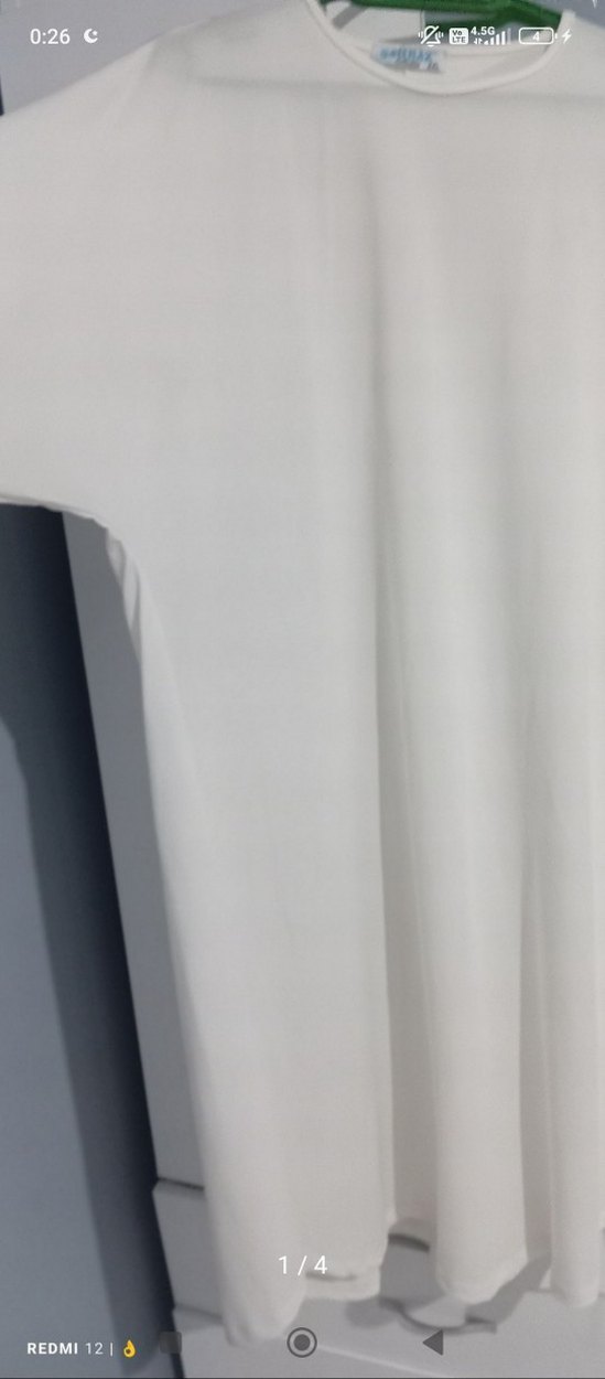 Beyaz Bohem Uzun Kollu Uzun tunik - Görsel 3