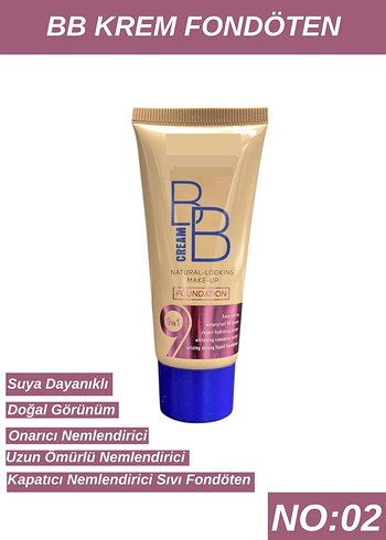 BB KREM NEMLENDİRİCİ FONDÖTEN No:02