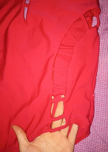 Kırmızı Bohem Kadın Mayo - Görsel 3