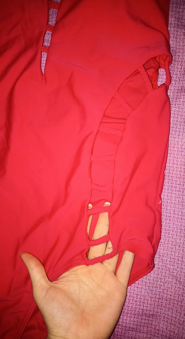 Kırmızı Bohem Kadın Mayo - Görsel 3