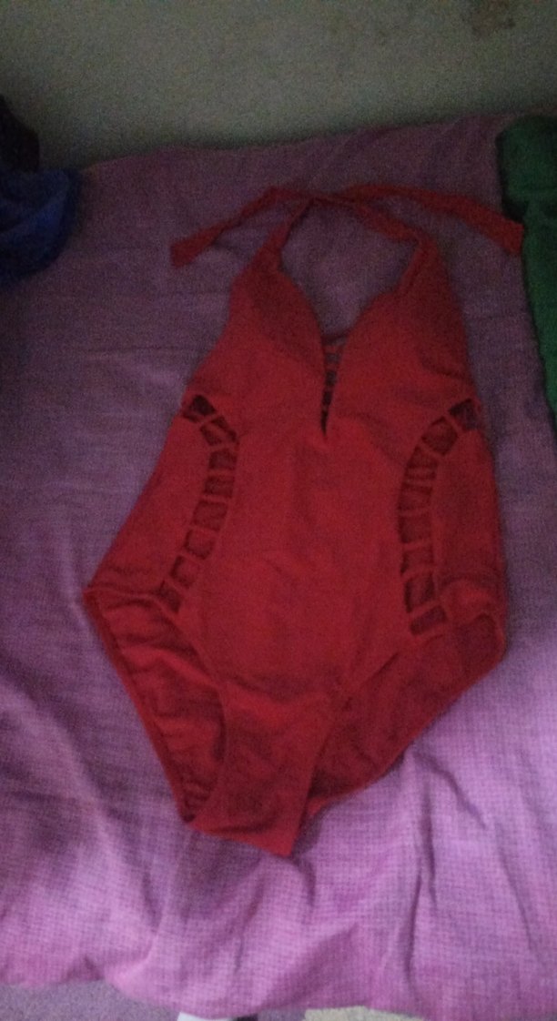 Kırmızı Bohem Kadın Mayo - Görsel 4