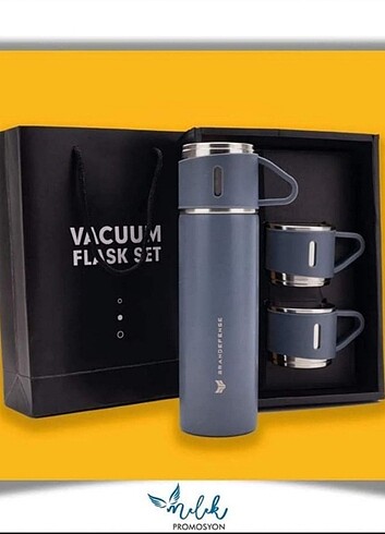 VACUUM FLASK SET 3 bardaklı termos 