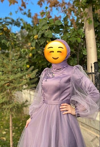 Tesettür abiye şal ile birlikte