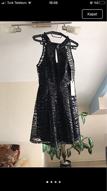 siyah mini elbise
