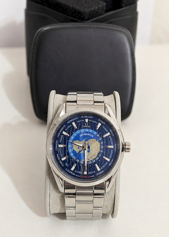Omega Dunya Tasarim Mavi Kadran Saat