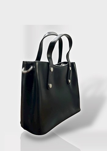 Siyah Deri Kemerli Kadın Çanta - Görsel 3