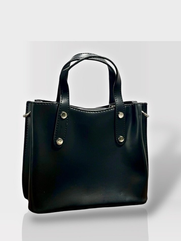 Siyah Deri Kemerli Kadın Çanta - Görsel 2