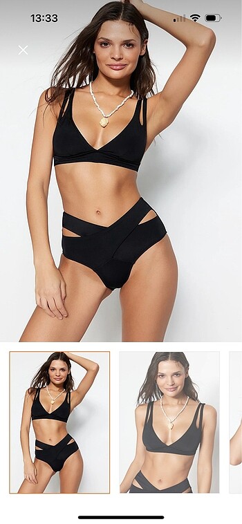 34 Beden siyah Renk Bikini takımı