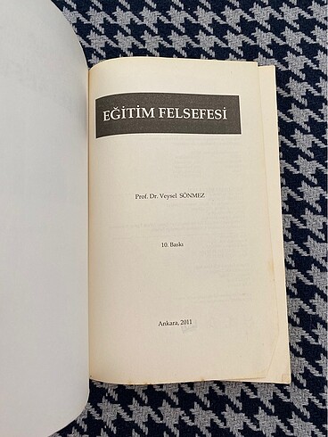  Eğitim felsefesi veysel sönmez