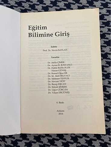  Eğitim bilimine giriş nevin saylan
