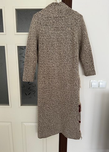 Uzun Örgü Kadın Hırka, Bohem Stil - Görsel 2