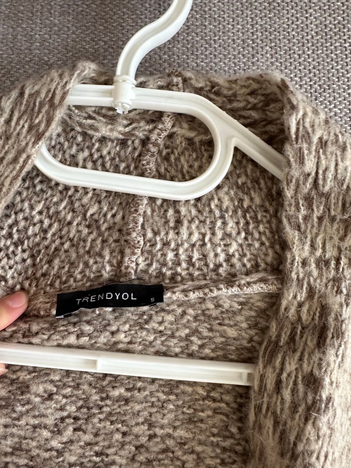 Uzun Örgü Kadın Hırka, Bohem Stil - Görsel 3