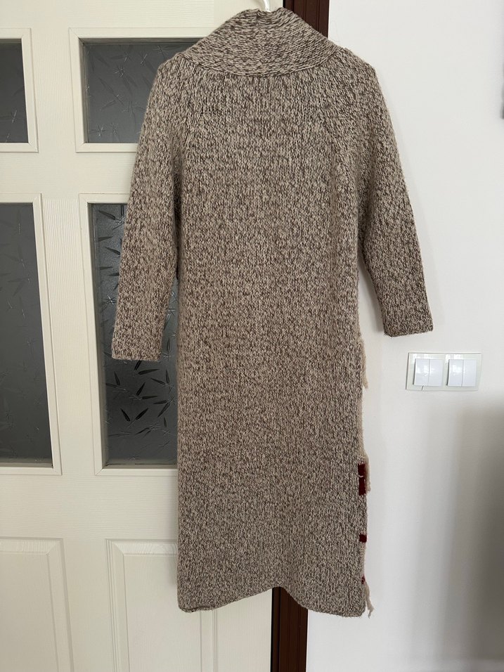 Uzun Örgü Kadın Hırka, Bohem Stil - Görsel 2