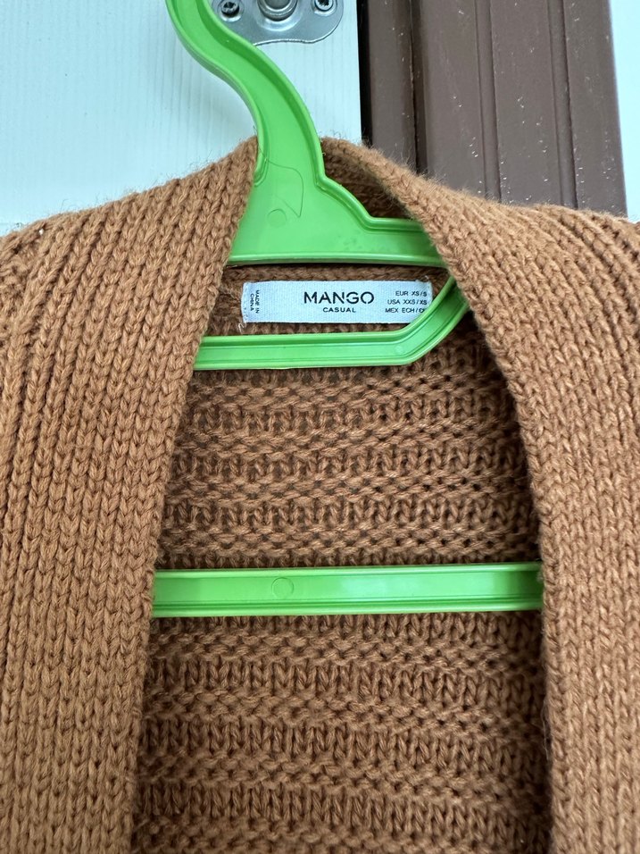 Kadın Kahverengi Midi Örgü Hırka - Görsel 2