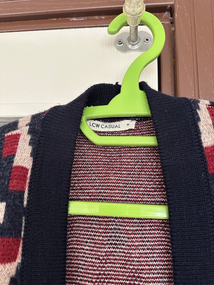 Bohem Desenli Uzun Örgü Hırka - Görsel 2