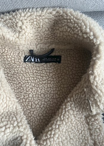 Kahverengi kürklü biker ceket - Görsel 9