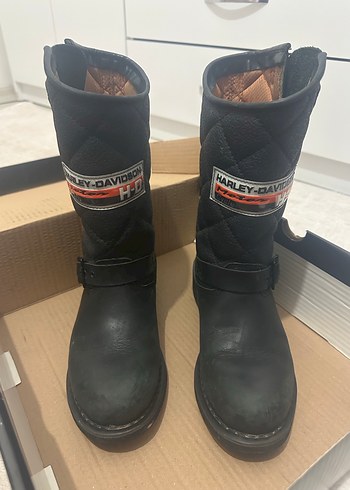 Siyah Tokalı Biker Kadın Bot - Görsel 3