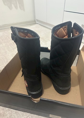 Siyah Tokalı Biker Kadın Bot - Görsel 4