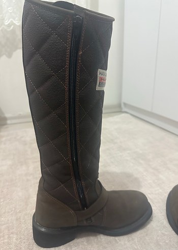 Kahverengi Deri Biker Dizüstü Bot - Görsel 4