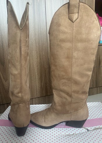 Kahverengi süet  Çizme - Görsel 5