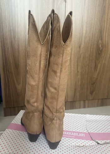 Kahverengi süet  Çizme - Görsel 6