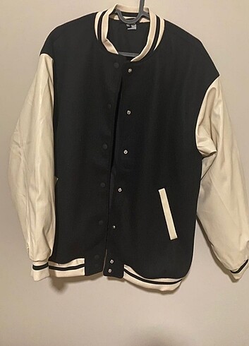 H&M bomber ceket siyah krem