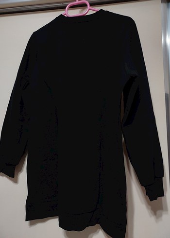 s Beden siyah Renk Siyah Kadın Uzun Kollu Sweatshirt tunik şardonlu
