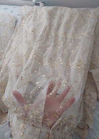 brillife gold altın işlemeli perde - Görsel 3