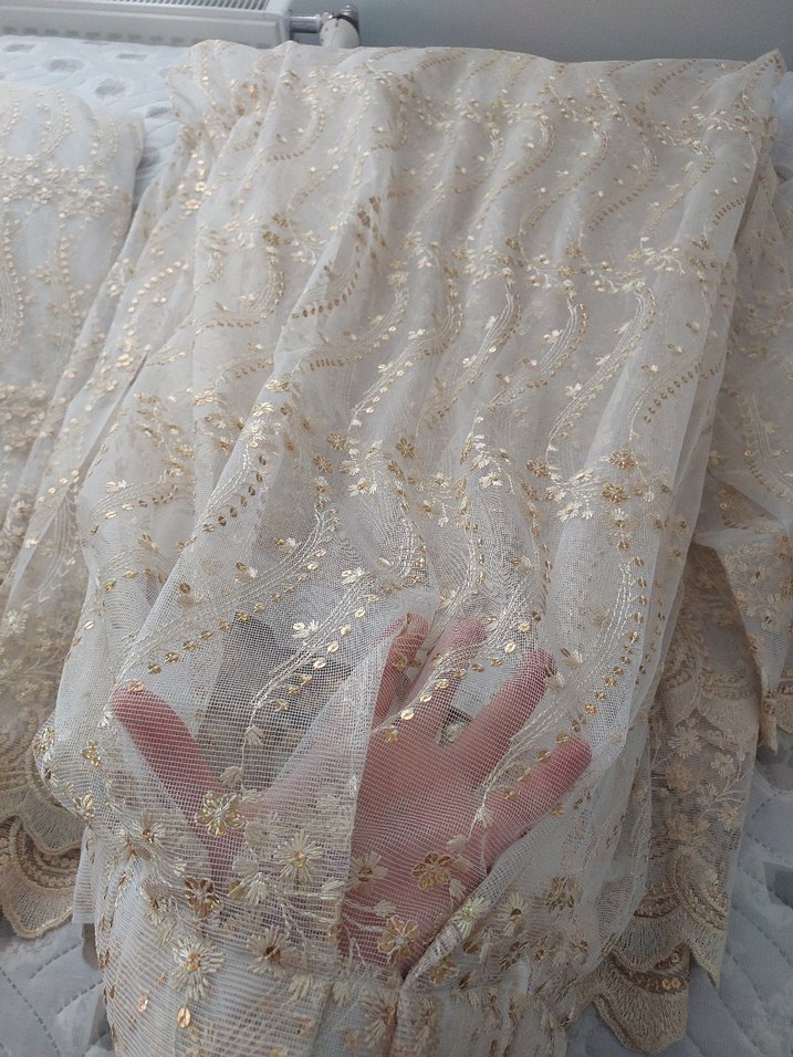 brillife gold altın işlemeli perde - Görsel 3