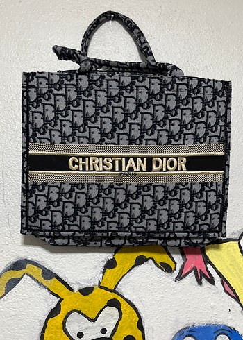 Christian Dior Gri Desenli Kadın Çanta
