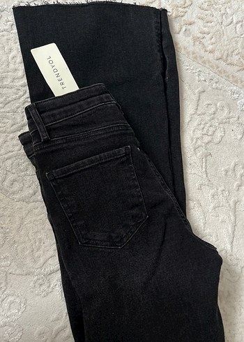 Gri Regular Fit Midi Kadın Kot Pantolon - Görsel 5