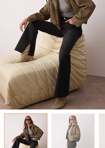 Gri Regular Fit Midi Kadın Kot Pantolon - Görsel 3