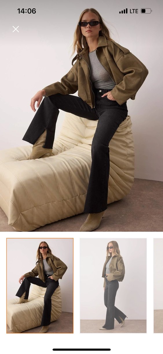 Gri Regular Fit Midi Kadın Kot Pantolon - Görsel 3