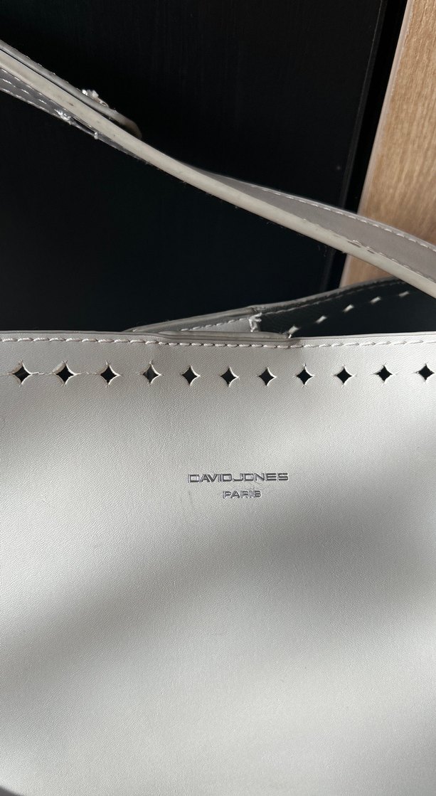 Gri Deri Minimalist Kadın Çanta - Görsel 2