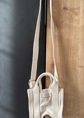 Nakış Detaylı ekru zara çanta - Görsel 3