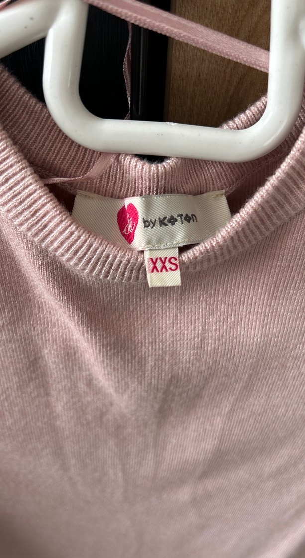 Nakışlı Pembe Triko Kadın Elbise - Görsel 3