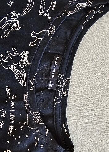 Bershka Unicorn detaylı siyah tshirt 