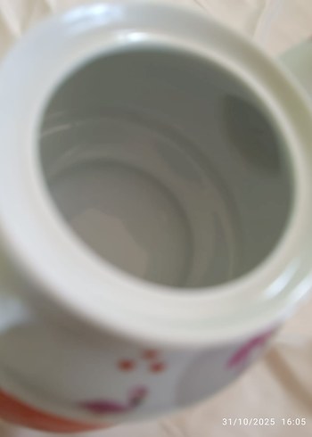 Pembe Flamingo Desenli Renkli Çaydanlık - Görsel 3