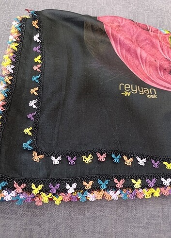  Beden reyyan marka iğne oyalı tülbent, yazma, yemeni 