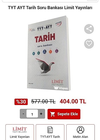 Beden Limit Tarih Soru Bankası