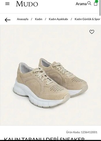 Bej Süet Kadın Platform Sneaker